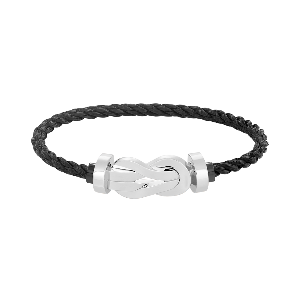 ??MIRA?¡¥CHANCE LARGE 8 FIGURE BUCKLE NO DIAMOND BRACELET SILVER