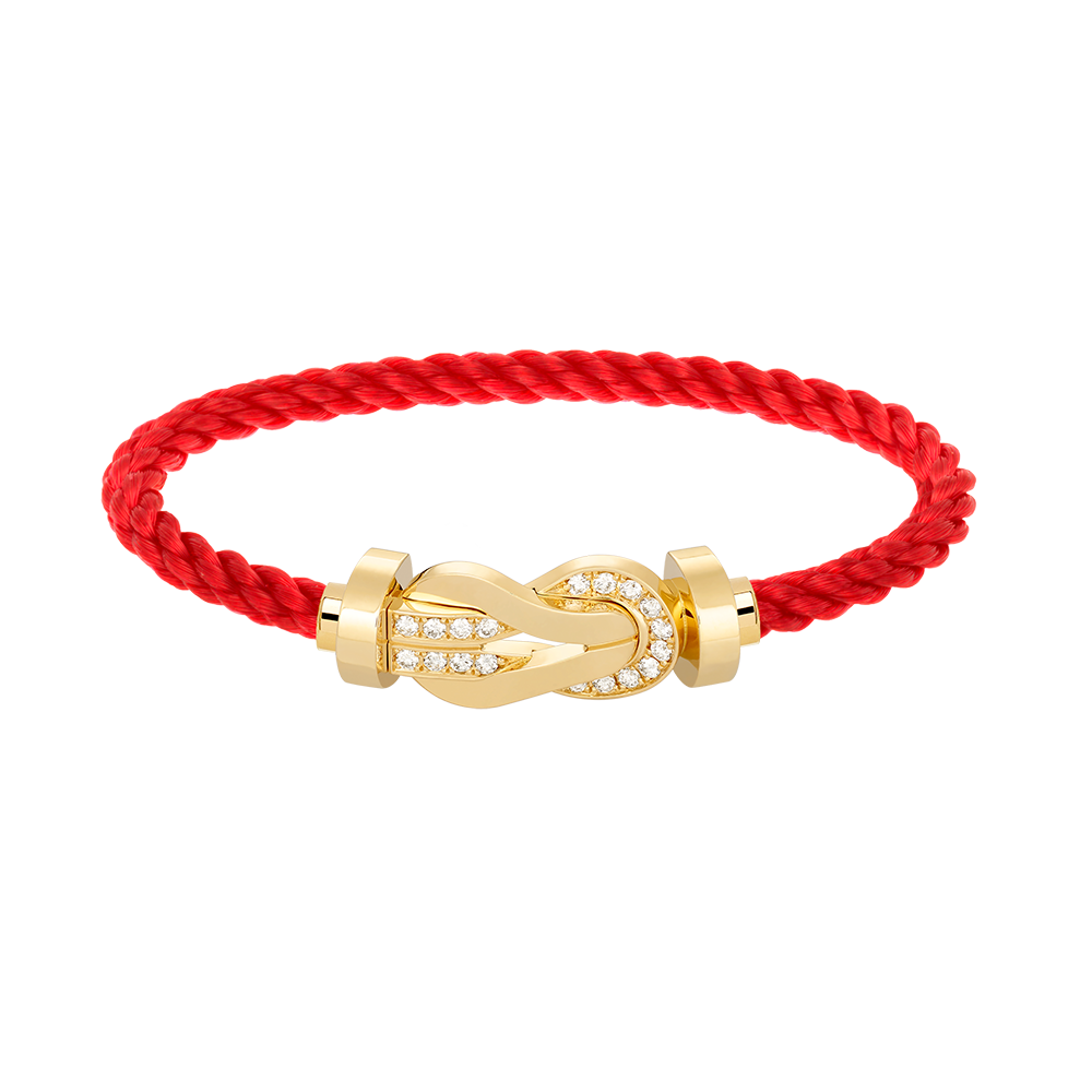 ??MIRA?¡¥CHANCE LARGE 8 FIGURE BUCKLE HALF DIAMOND BRACELET GOLD
