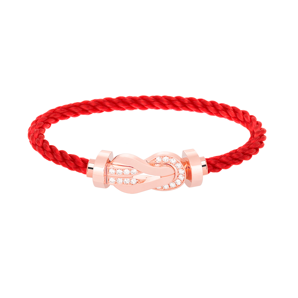 ??MIRA?¡¥CHANCE LARGE 8 FIGURE BUCKLE HALF DIAMOND BRACELET ROSE GOLD