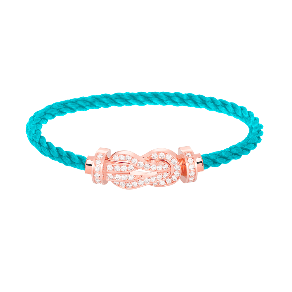 ??MIRA?¡¥CHANCE LARGE 8 FIGURE BUCKLE FULL DIAMOND BRACELET ROSE GOLD
