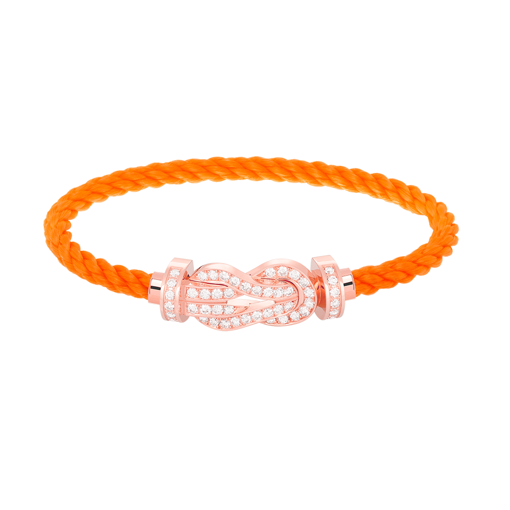 ??MIRA?¡¥CHANCE LARGE 8 FIGURE BUCKLE FULL DIAMOND BRACELET ROSE GOLD
