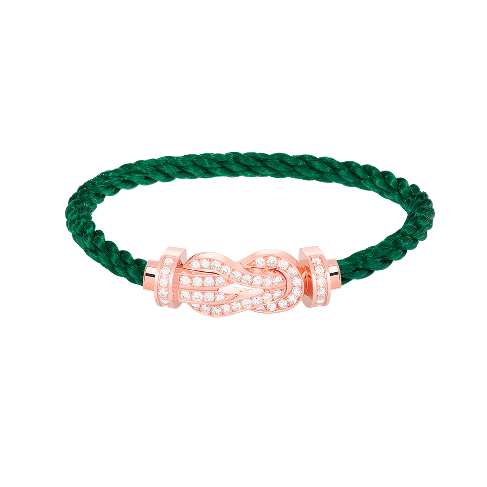 ??MIRA?¡¥CHANCE LARGE 8 FIGURE BUCKLE FULL DIAMOND BRACELET ROSE GOLD