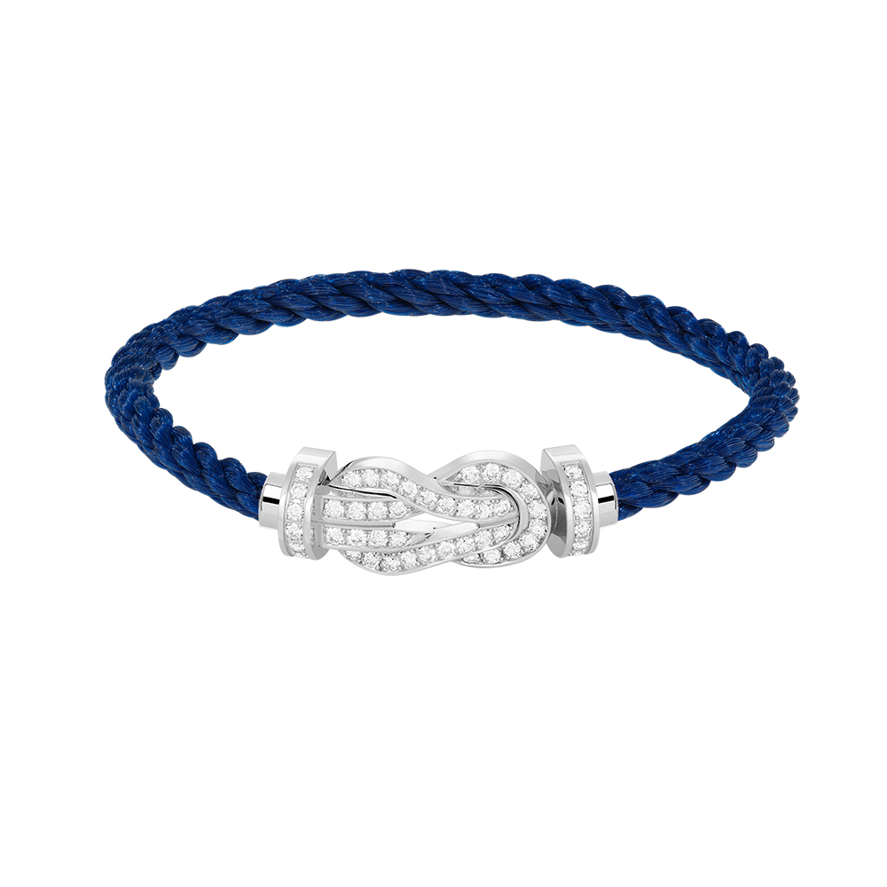 ??MIRA?¡¥CHANCE LARGE 8 FIGURE BUCKLE FULL DIAMOND BRACELET SILVER