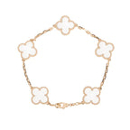 [MIRA]New CLOVER 5 MOTIF ROCK CRYSTAL BRACELET
