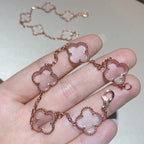 [MIRA]New CLOVER 5 MOTIF ROCK CRYSTAL BRACELET