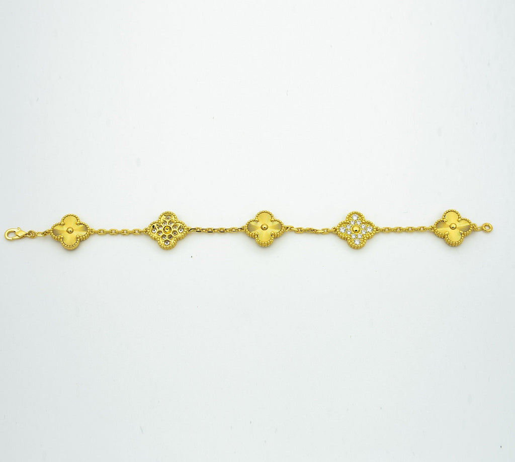 [MIRA]New  CLOVER 5 MOTIF LASER BRACELET COLLECTION