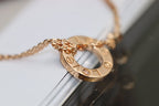 ??MIRA?¡¥LOVE NECKLACE ADJUSTABLE ROSE GOLD 2 DIAMOND