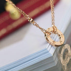 ??MIRA?¡¥LOVE NECKLACE ADJUSTABLE ROSE GOLD 2 DIAMOND