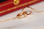 ??MIRA?¡¥LOVE NECKLACE PINK GOLD AND SILVER