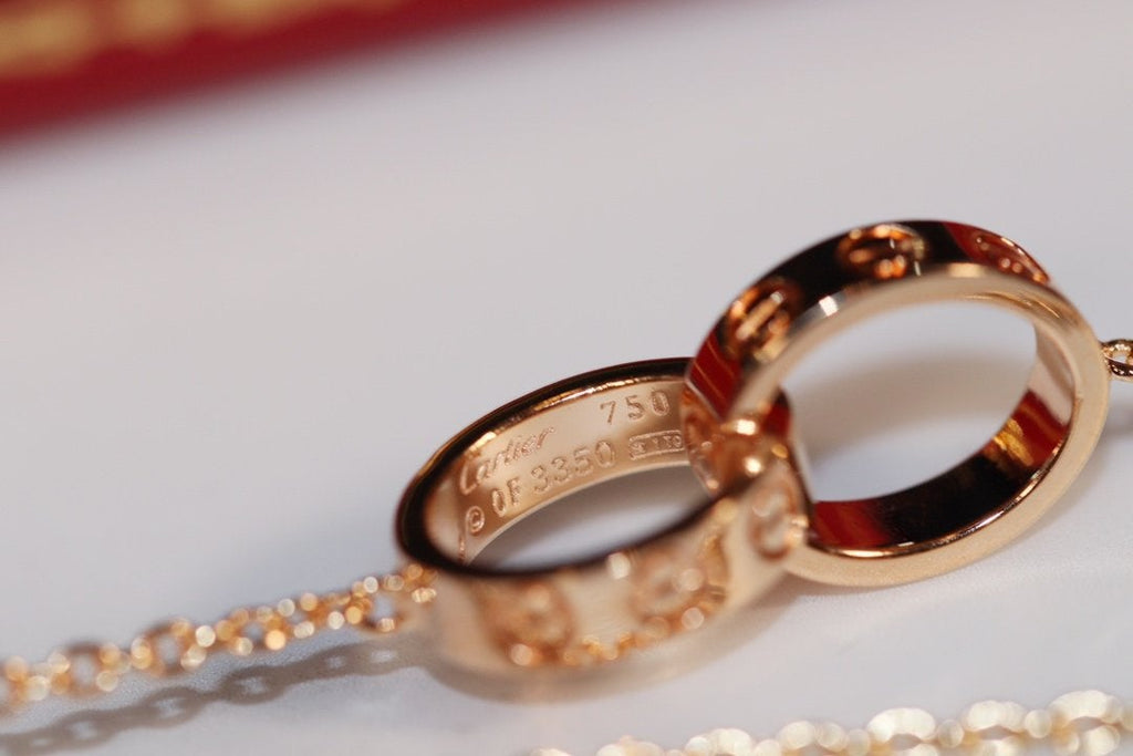 ??MIRA?¡¥LOVE NECKLACE PINK GOLD AND SILVER