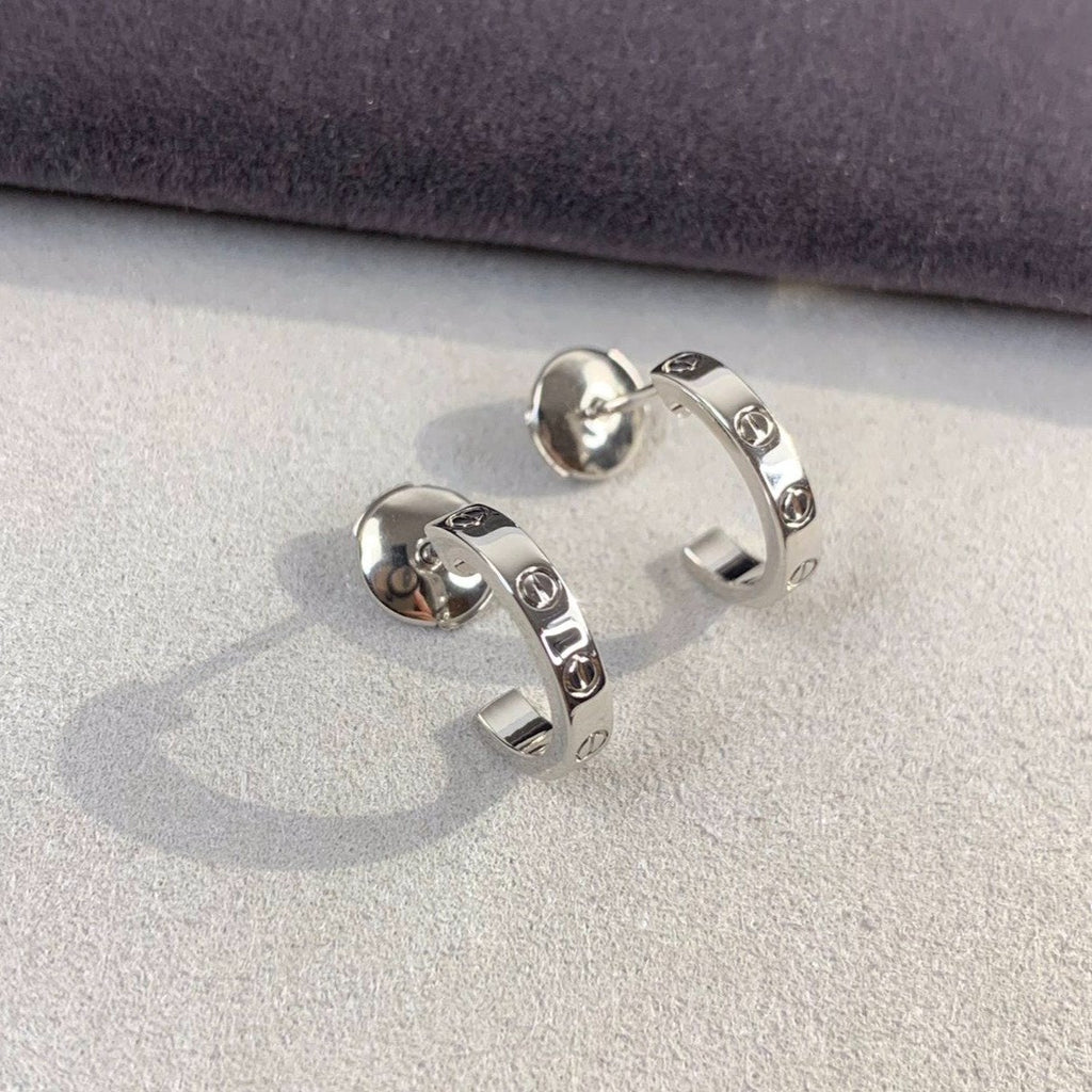 ??MIRA?¡¥LOVE EARRINGS 2.65MM SILVER