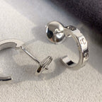 ??MIRA?¡¥LOVE EARRINGS 2.65MM SILVER