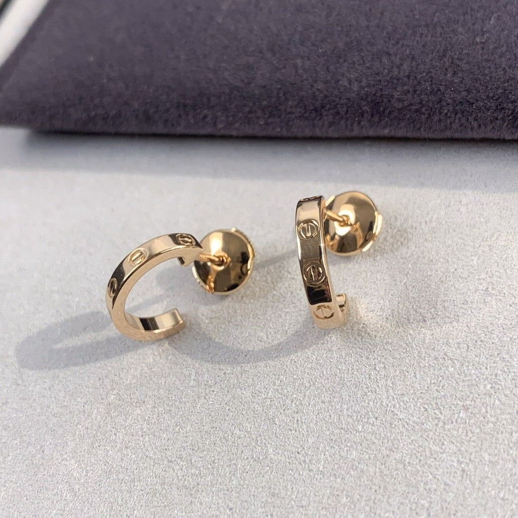 ??MIRA?¡¥LOVE EARRINGS 2.65MM PINK GOLD