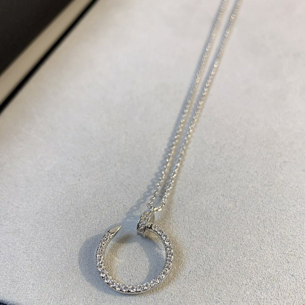 ??MIRA?¡¥JUSTE NECKLACE SILVER DIAMONDS