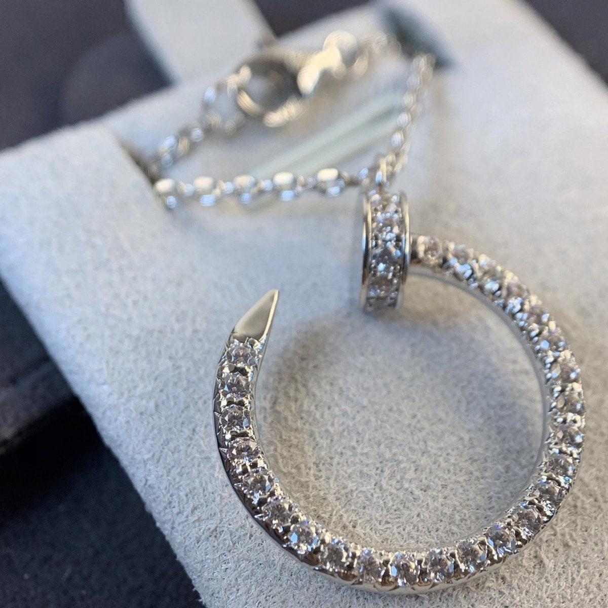 ??MIRA?¡¥JUSTE NECKLACE SILVER DIAMONDS