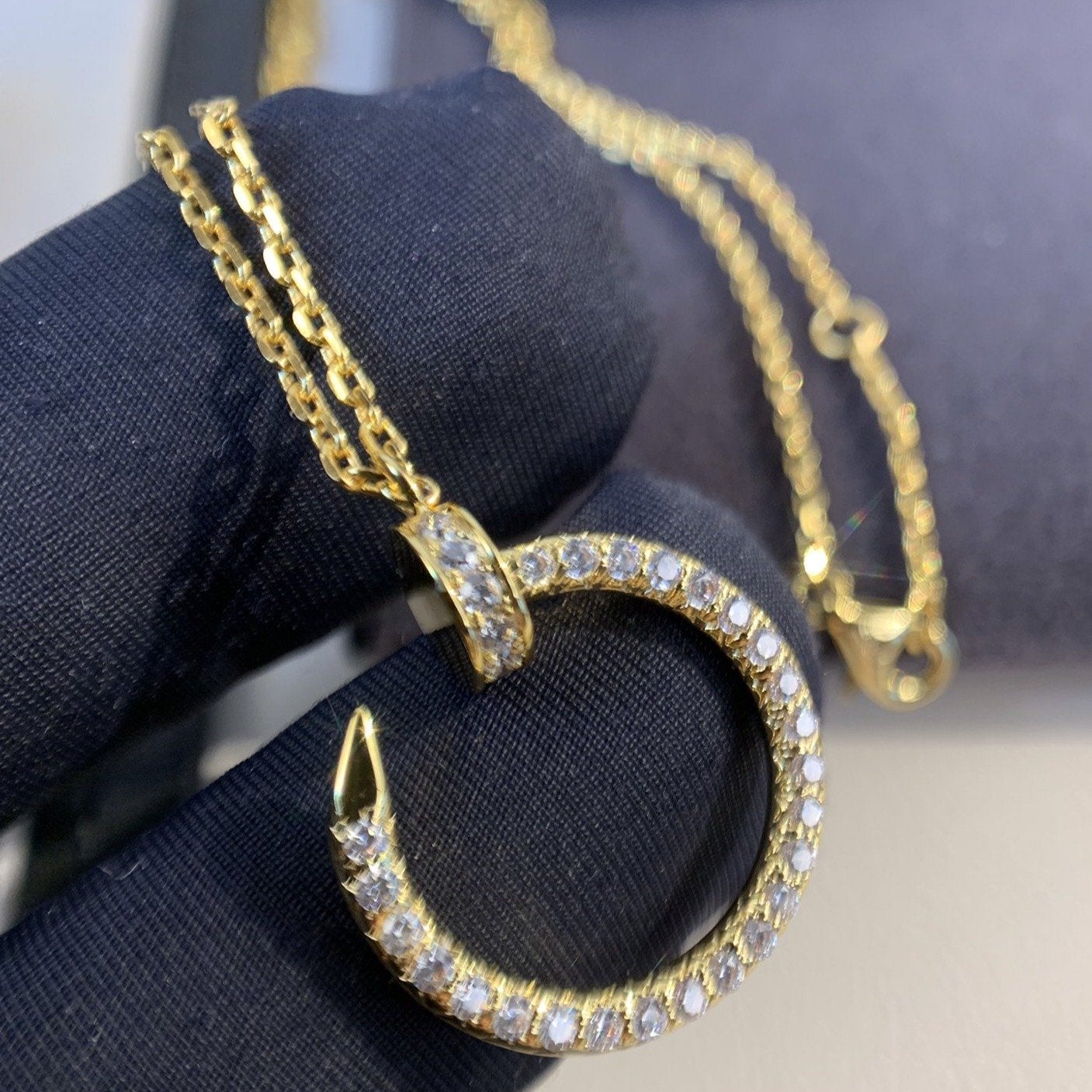 ??MIRA?¡¥JUSTE NECKLACE GOLD DIAMONDS