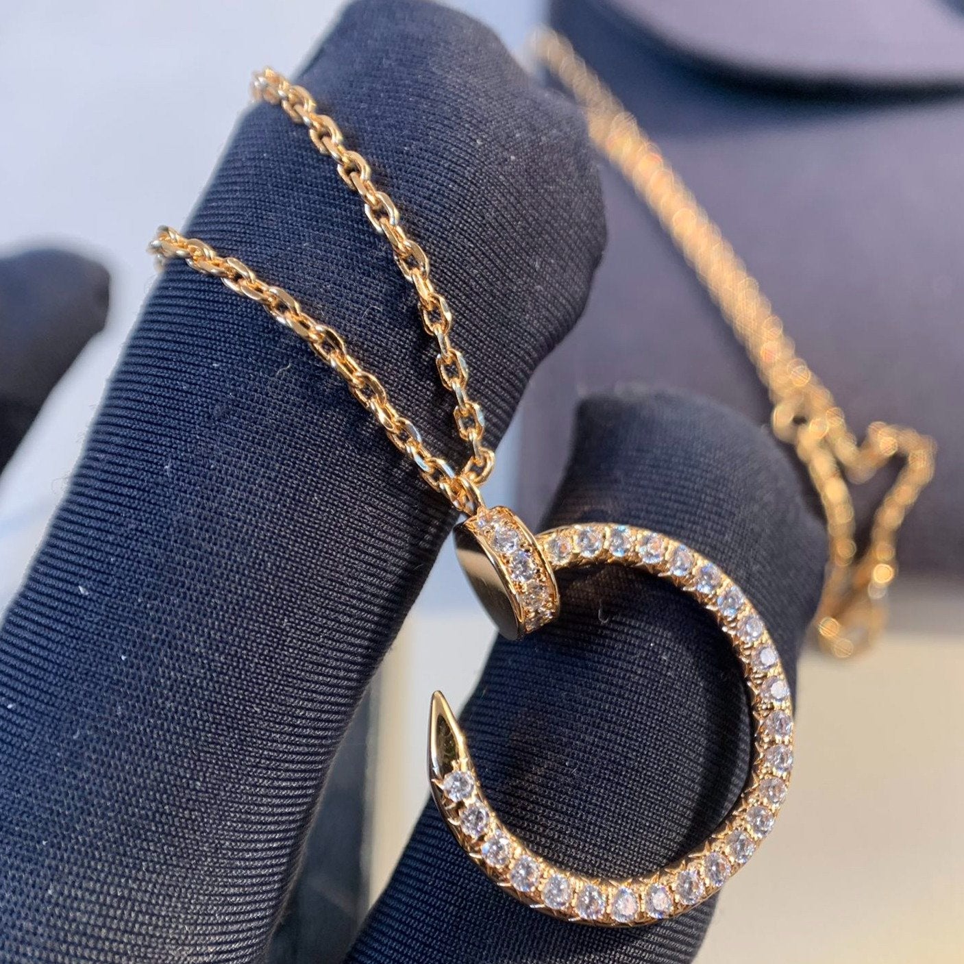??MIRA?¡¥JUSTE NECKLACE PINK GOLD DIAMONDS