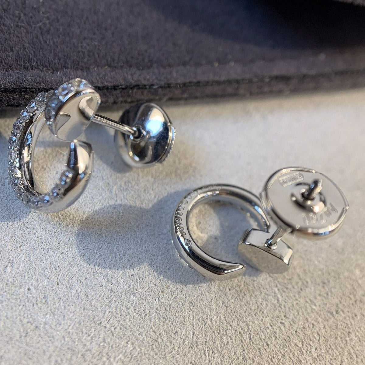??MIRA?¡¥JUSTE EARRINGS SILVER DIAMONDS
