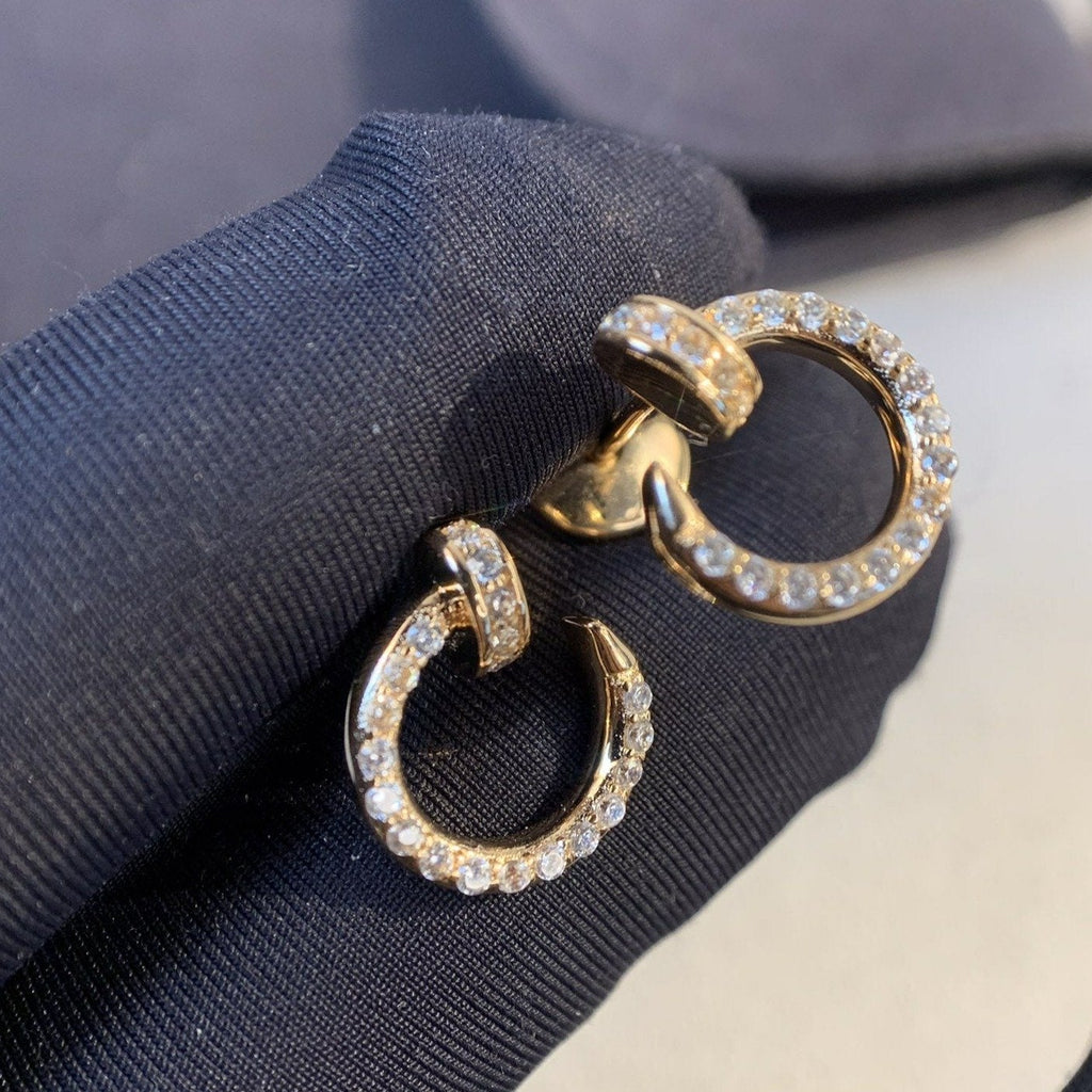 ??MIRA?¡¥JUSTE EARRINGS GOLD DIAMONDS