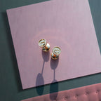 ??MIRA?¡¥LOVE EARRINGS PINK GOLD 10MM