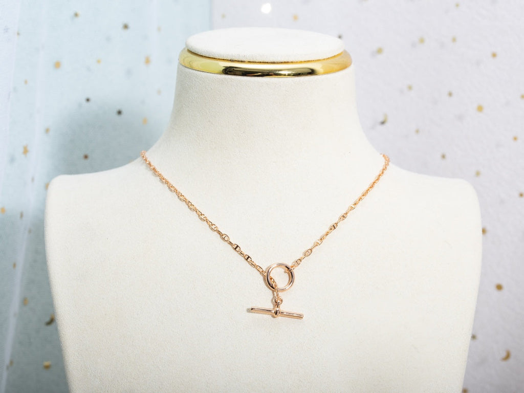 ??MIRA?¡¥ECHAPPEE NECKLACE PINK GOLD