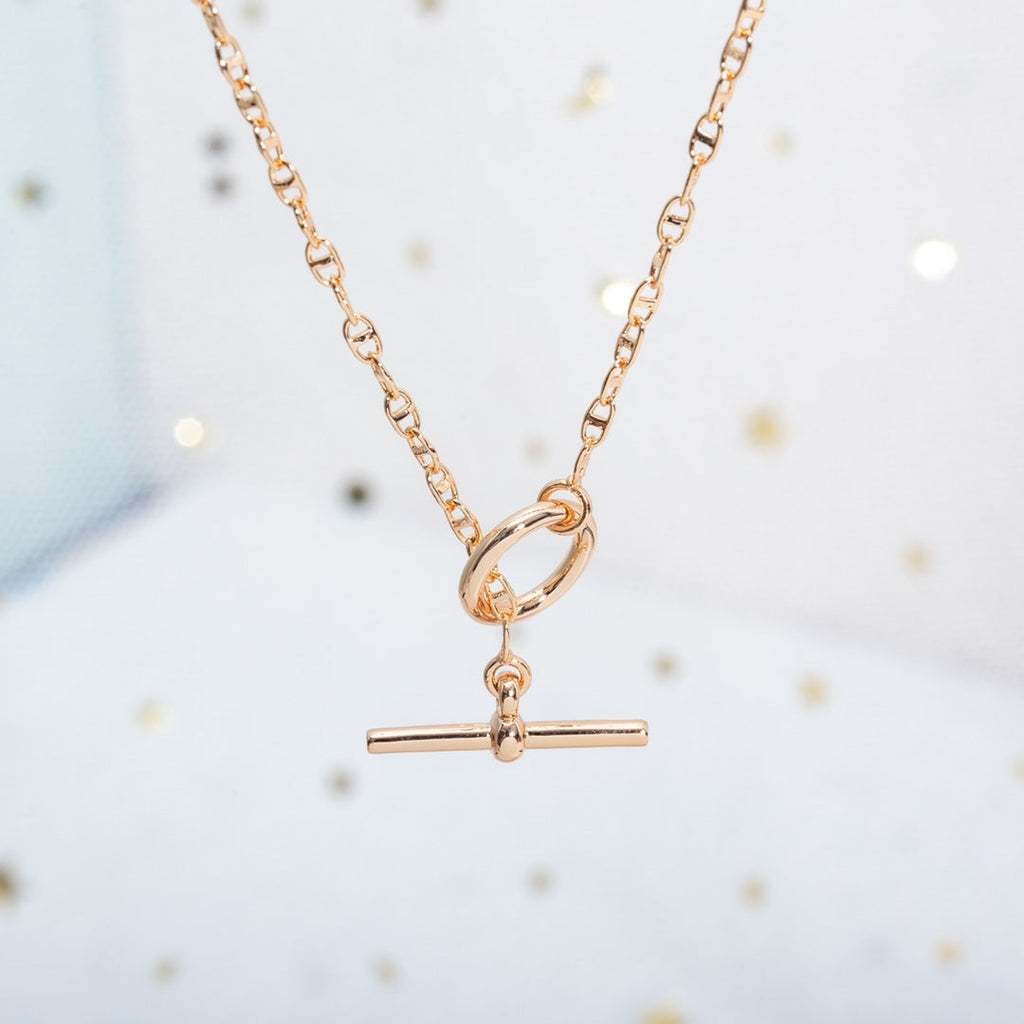 ??MIRA?¡¥ECHAPPEE NECKLACE PINK GOLD