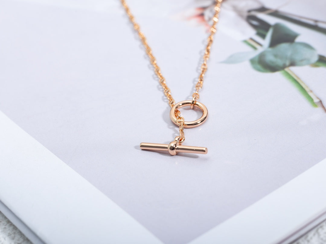 ??MIRA?¡¥ECHAPPEE NECKLACE PINK GOLD