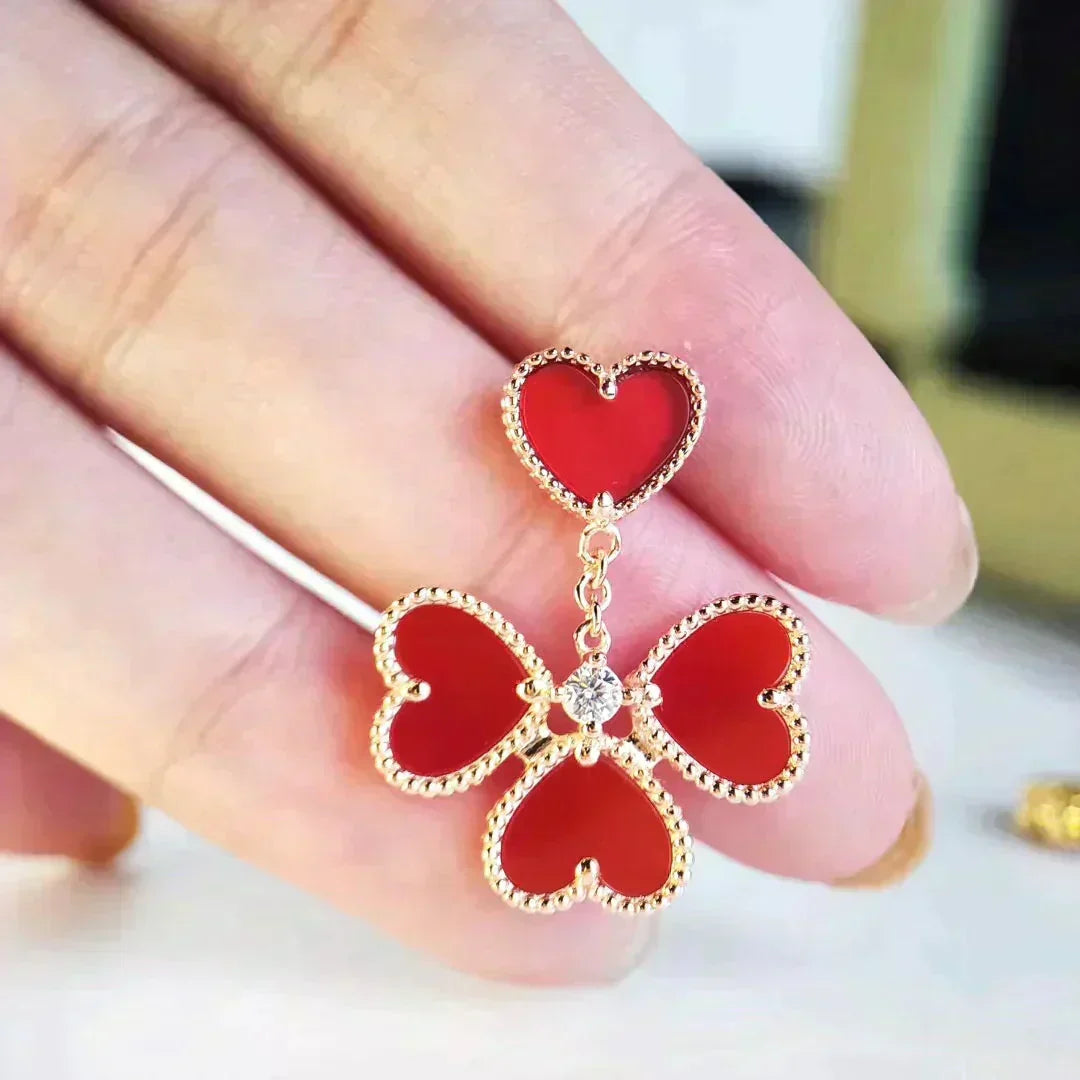 ??MIRA?¡¥SWEET CLOVER CARNELIAN EARRINGS