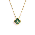 ??MIRA?¡¥CLOVER 15MM DIAMOND TURQUOISE NECKLACE