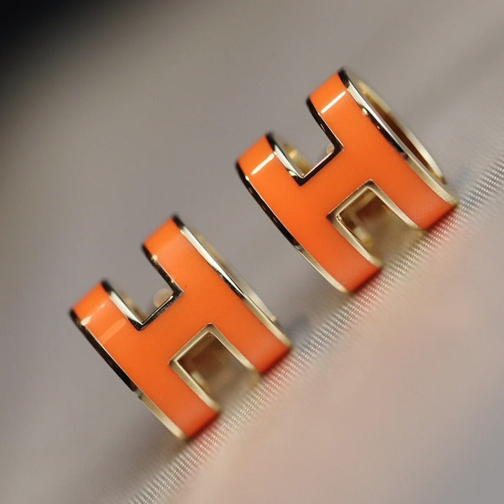 ??MIRA?¡¥MINI POP H EARRINGS ORANGE