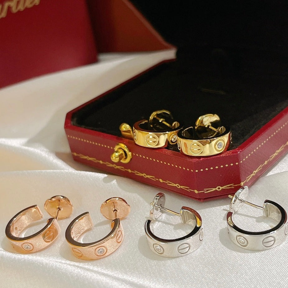 ??MIRA?¡¥LOVE EARRINGS 5.7MM 2 DIAMONDS