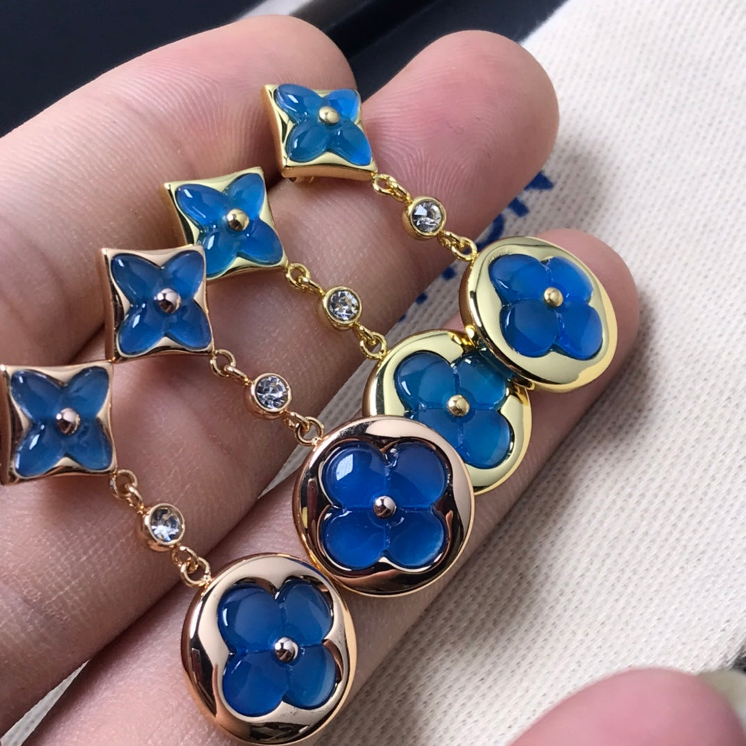 ??MIRA?¡¥STAR AND SUN AGATE DIAMOND EARRINGS
