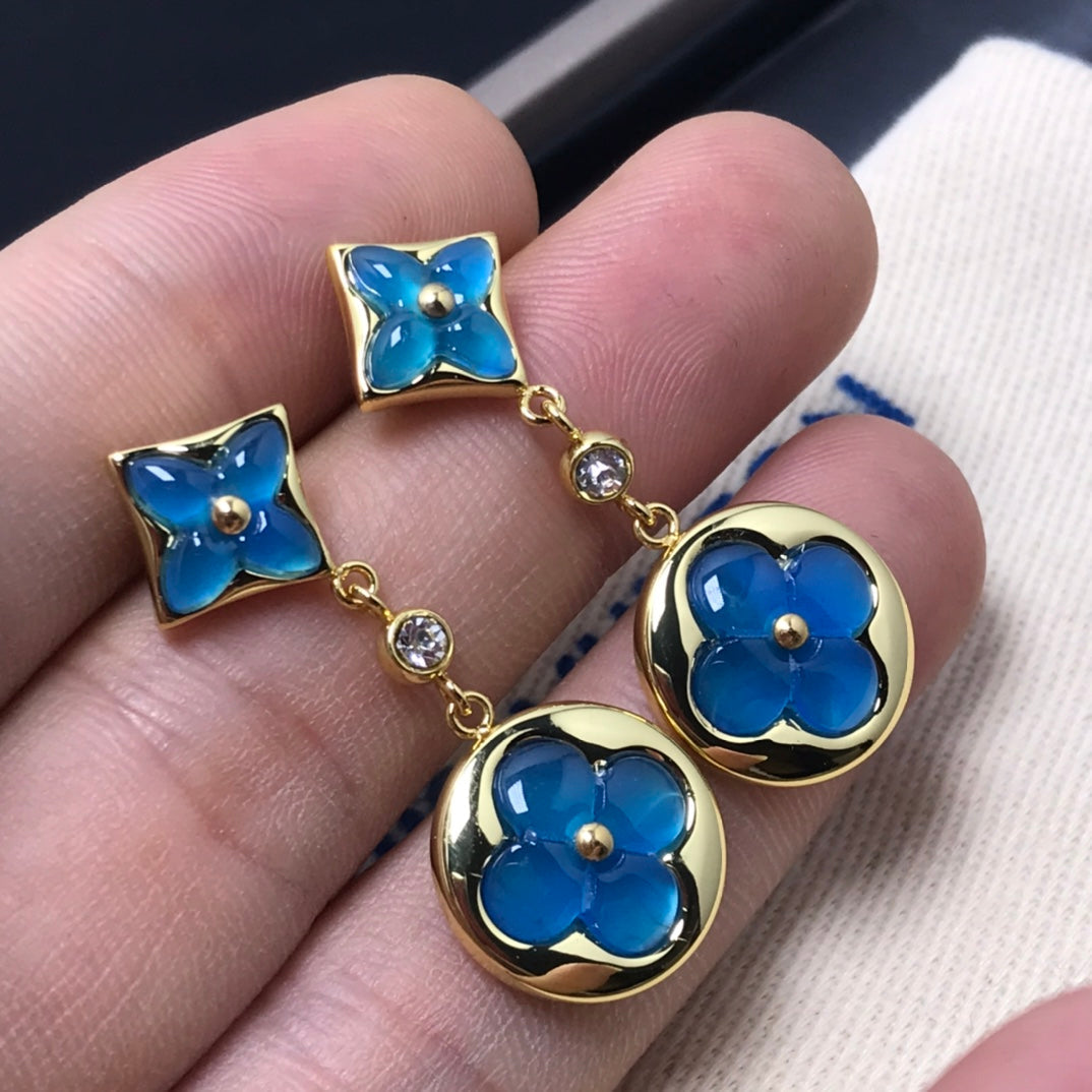 ??MIRA?¡¥STAR AND SUN AGATE DIAMOND EARRINGS