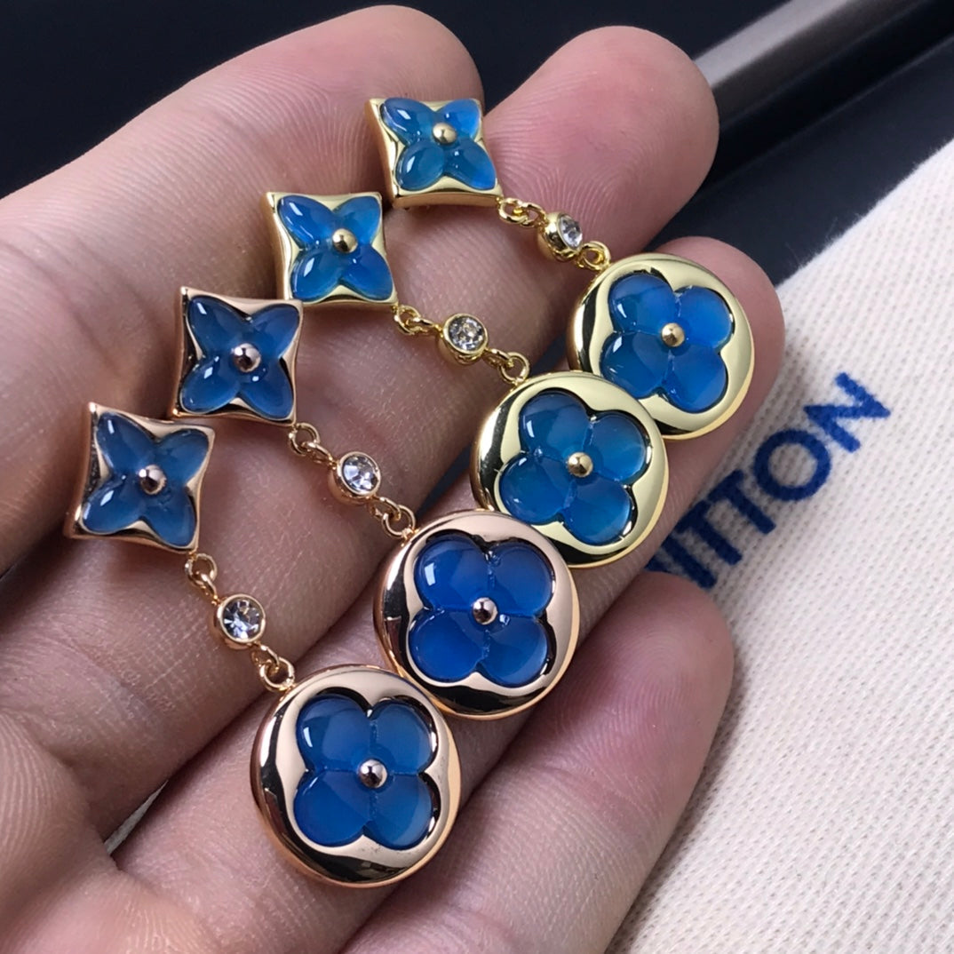 ??MIRA?¡¥STAR AND SUN AGATE DIAMOND EARRINGS
