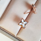??MIRA?¡¥STAR MOP PINK GOLD EARRINGS