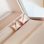 ??MIRA?¡¥STAR MOP PINK GOLD EARRINGS