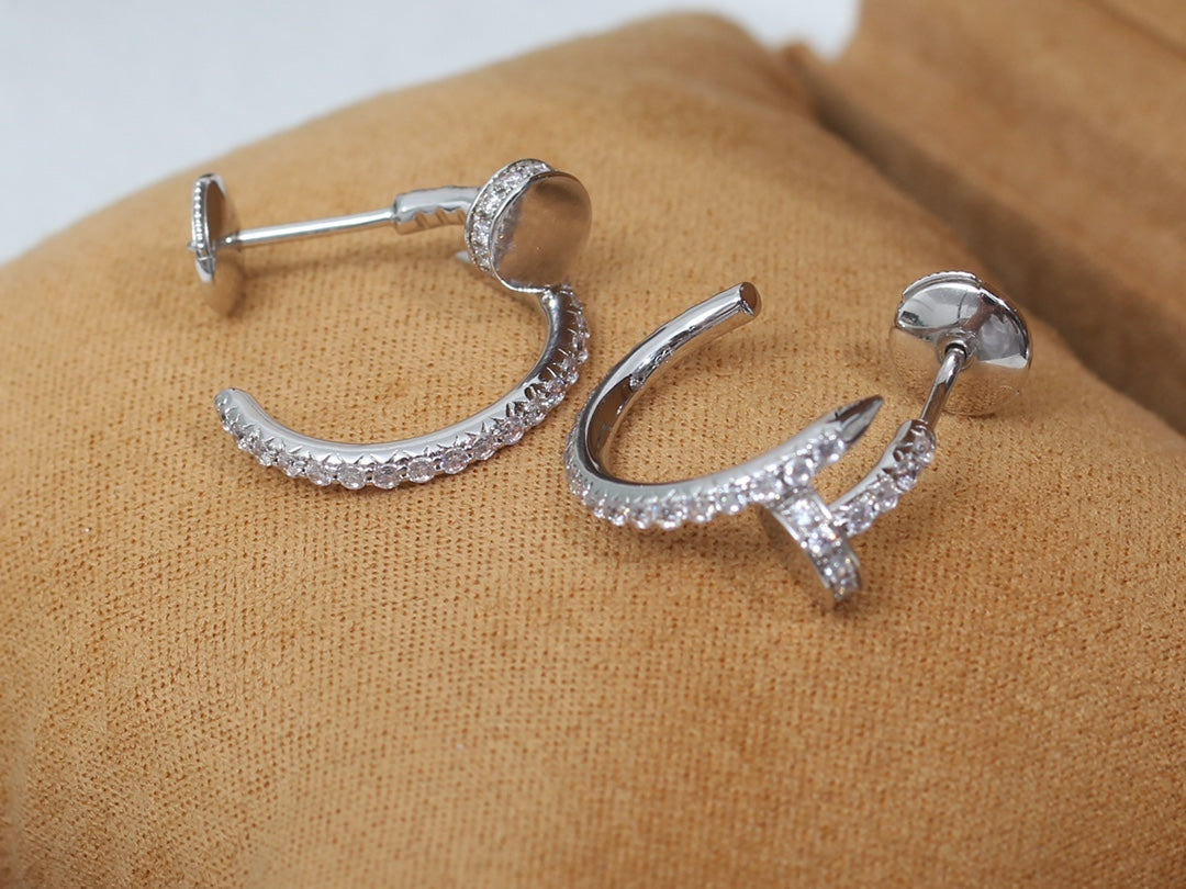 ??MIRA?¡¥JUSTE EARRINGS 12.75MM SILVER DIAMOND
