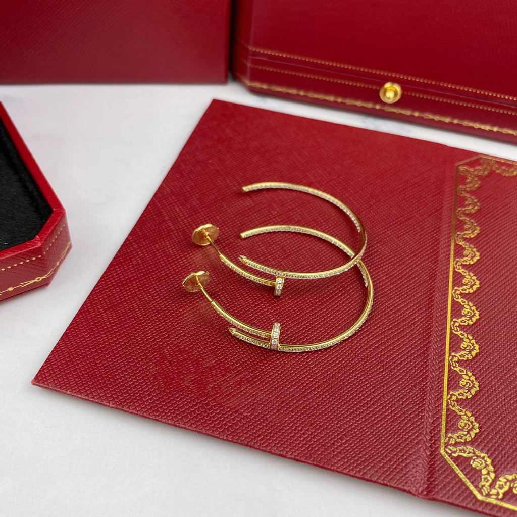 ??MIRA?¡¥JUSTE EARRINGS FULL DIAMONDS 1.8MM