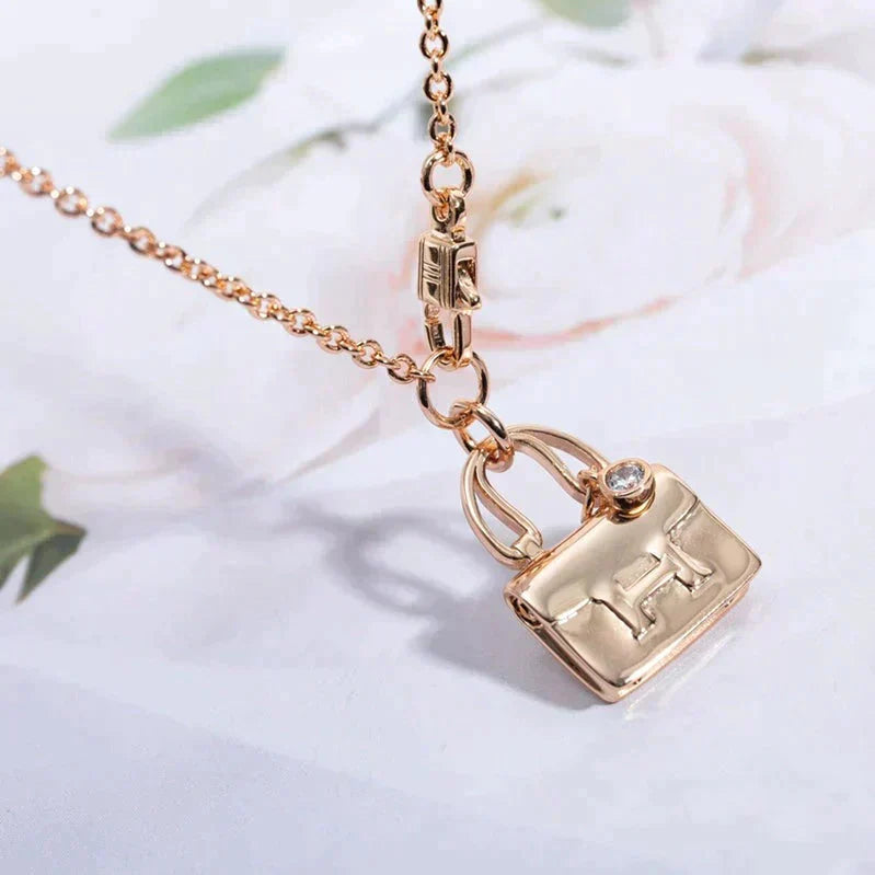??MIRA?¡¥AMULETTE PEDANT ROSE GOLD NECKLACE