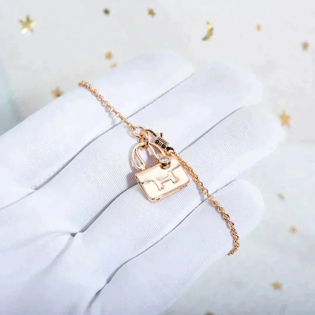 ??MIRA?¡¥AMULETTE PEDANT ROSE GOLD NECKLACE