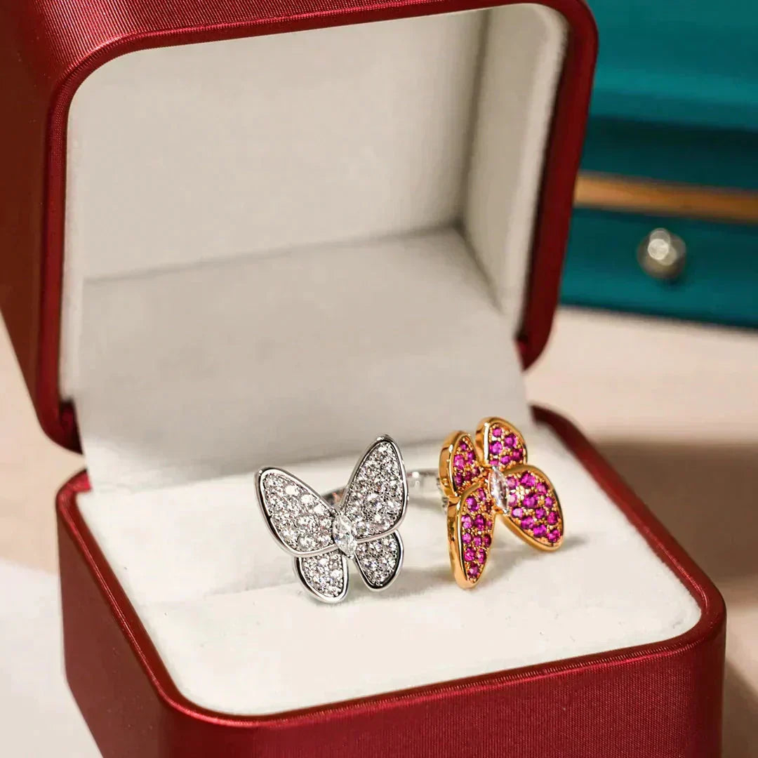 ??MIRA?¡¥TWIN BUTTERFLY DIAMOND RING
