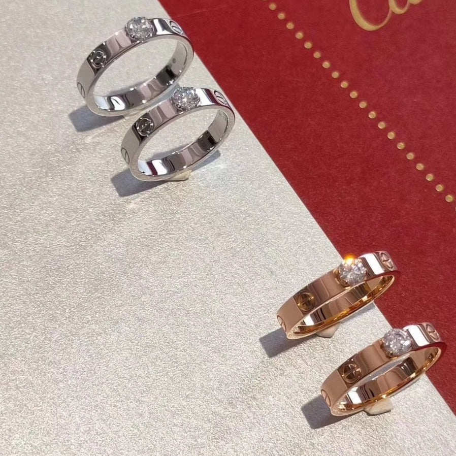 ??MIRA?¡¥LOVE RING 3.6MM 1 BIG DIAMOND