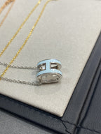 ??MIRA?¡¥POP H LIGHT BLUE NECKLACE