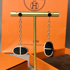 ??MIRA?¡¥CHAINE VERSO BLACK CERAMIC EARRINGS