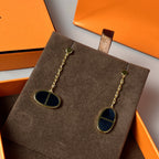 ??MIRA?¡¥CHAINE VERSO BLACK CERAMIC EARRINGS