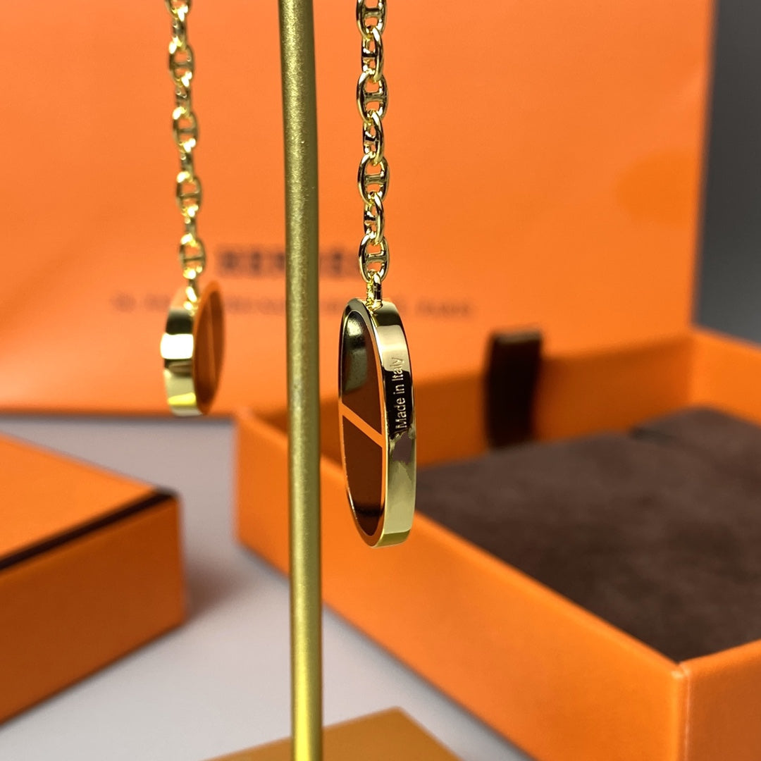 ??MIRA?¡¥CHAINE VERSO BLACK CERAMIC EARRINGS