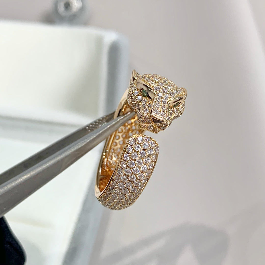 ??MIRA?¡¥PANTHERE PINK GOLD DIAMOND RING