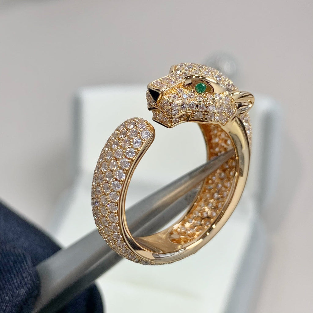 ??MIRA?¡¥PANTHERE PINK GOLD DIAMOND RING
