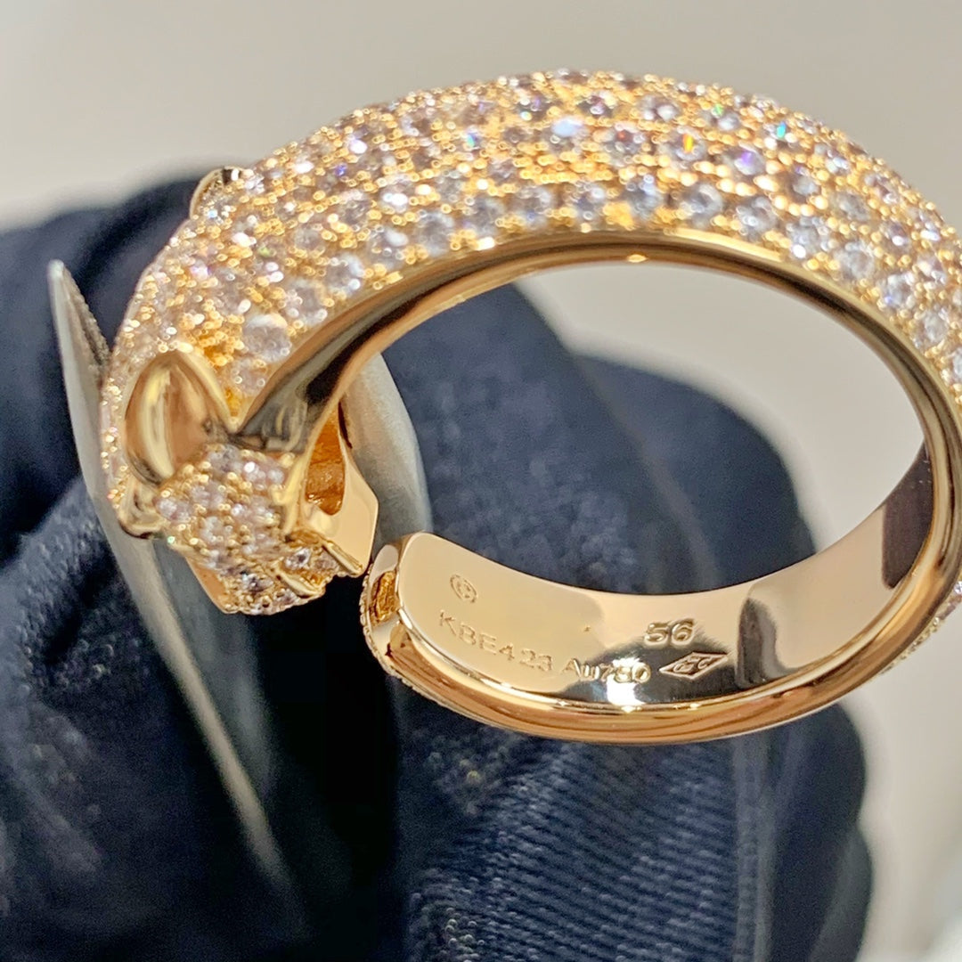 ??MIRA?¡¥PANTHERE PINK GOLD DIAMOND RING