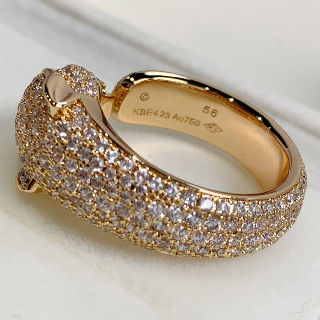??MIRA?¡¥PANTHERE PINK GOLD DIAMOND RING